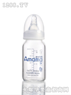 標準口徑晶鉆玻璃奶瓶125ml