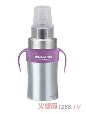 孖寶樂(lè)D型不銹鋼奶瓶紫色260ml