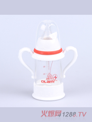 多拉咪玻璃奶瓶橙色