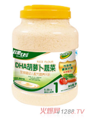 健諾DHA胡蘿卜蔬菜營(yíng)養(yǎng)米粉1段