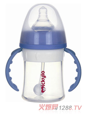 米奇樂(lè)硅膠寬口自動(dòng)奶瓶140ml