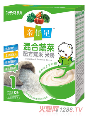 親仔星混合蔬菜米粉