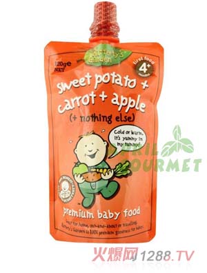 葉子?jì)雰汗啵t薯、胡蘿卜和蘋果）