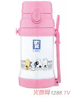 無(wú)雙寶貝保溫直飲壺500ML粉色