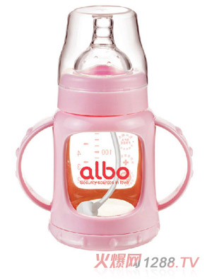 愛樂寶防爆自動(dòng)玻璃奶瓶150m粉色