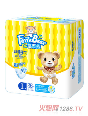 福泰熊超薄棉柔yinge紙尿片L碼小片