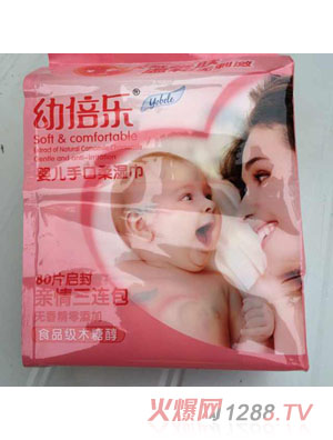 幼培樂(lè)yinge手口柔濕巾80片親情三連包
