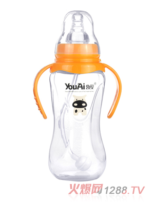幼愛PP標(biāo)口帶柄自動(dòng)吸經(jīng)典奶瓶240ml