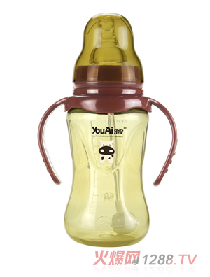 幼愛PP標(biāo)口帶柄自動(dòng)吸尊貴經(jīng)典奶瓶160ml