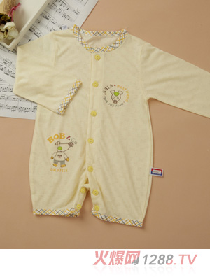 金色小魚(yú)竹纖維雙面素色皇冠熊開(kāi)胸套