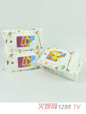 佑倍韓國進(jìn)口yinge濕巾72片帶蓋