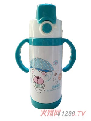 好樂(lè)嬰藍(lán)色帶蓋水杯