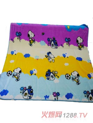 亞奧超柔小毯子史努比藍色