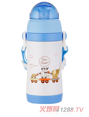 好樂(lè)嬰背帶水杯藍(lán)色
