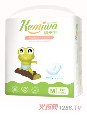 科米蛙yinge薄皮膚護理紙尿片M