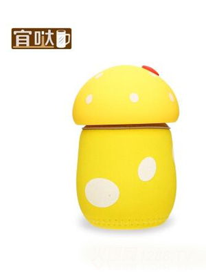 宜噠創(chuàng)意帶蓋蘑菇玻璃杯