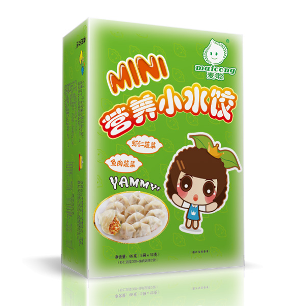 麥聰營養(yǎng)小水餃蝦仁蔬菜+魚肉蔬菜