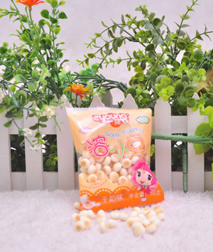 一揚(yáng)牛奶味溶小豆18克橙色