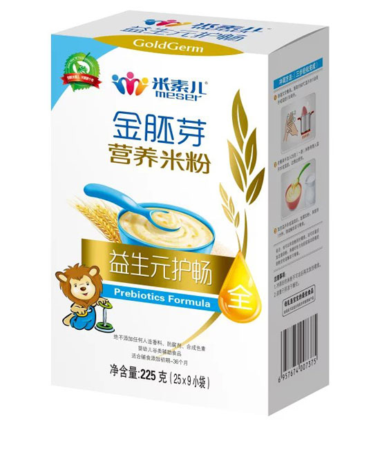 米素兒益生元護(hù)腸金胚芽營養(yǎng)米粉盒裝