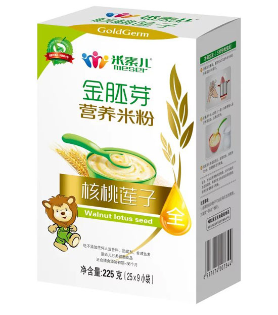 米素兒核桃蓮子金胚芽營養(yǎng)米粉盒裝