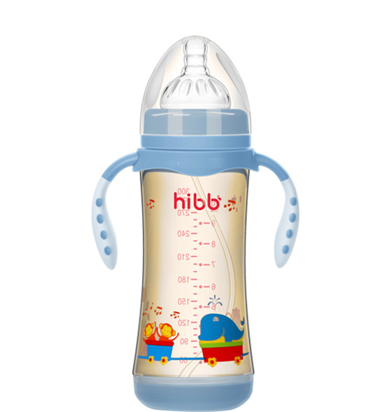 浩一貝貝感溫PPSU奶瓶藍(lán)色300ml