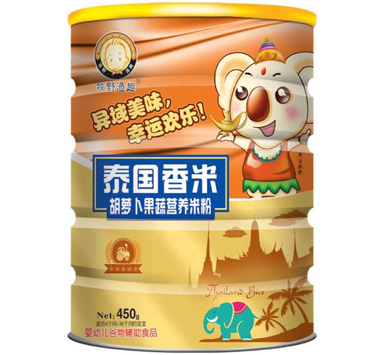 牧野漁趣胡蘿卜果蔬營(yíng)養(yǎng)米粉聽裝